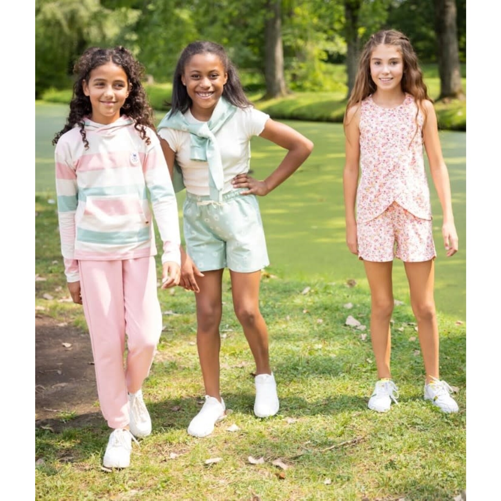 Nanö NANÖ - Long Ribbed Shirt with Lettuce Edge Sleeves 'Douce Coccinelle'