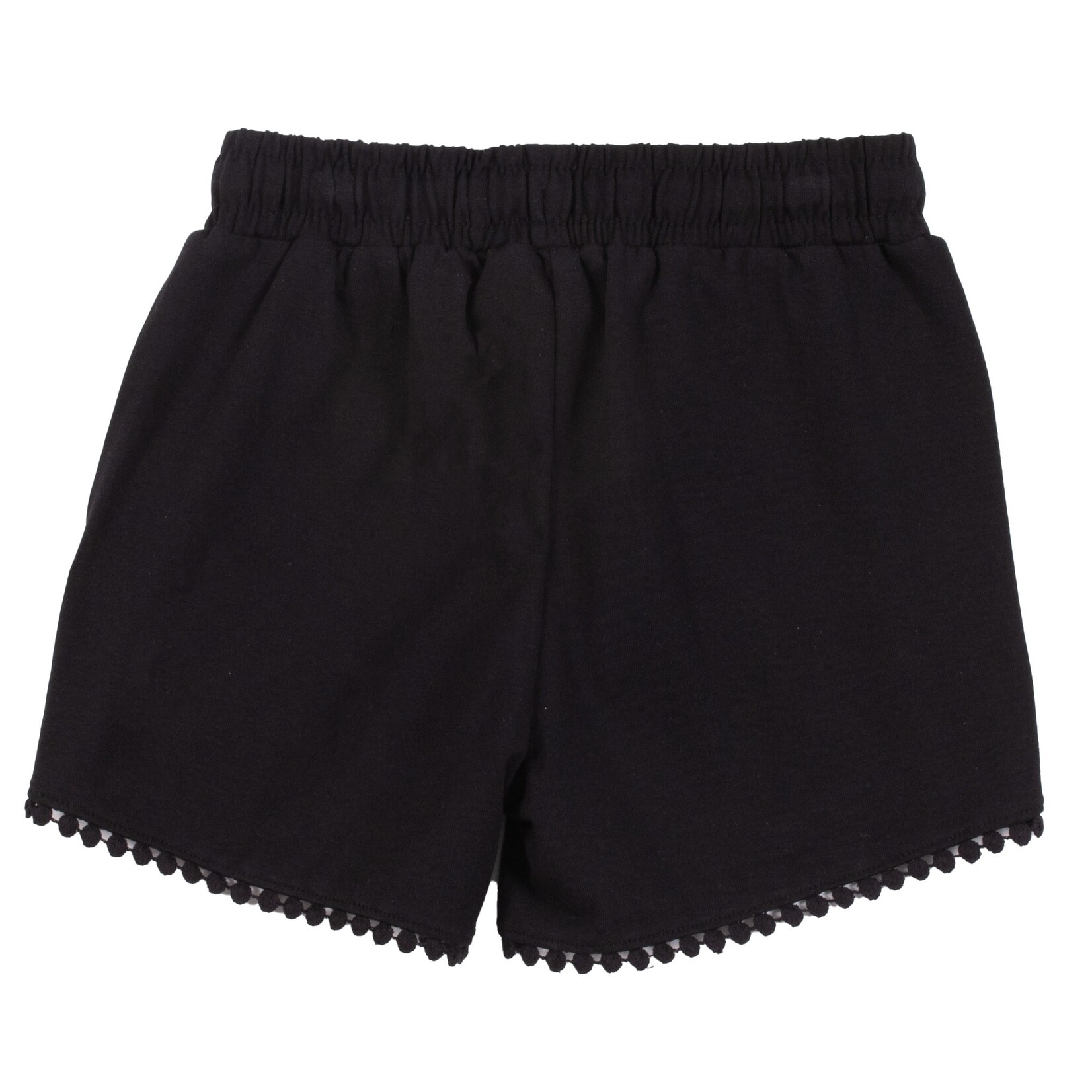 Nanö NANÖ - Short en jersey noir à taille élastique avec cordon d'ajustement 'Joli colibri'