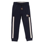 Nanö NANÖ - Navy jogging pants with heather beige stripes 'Jour de match'