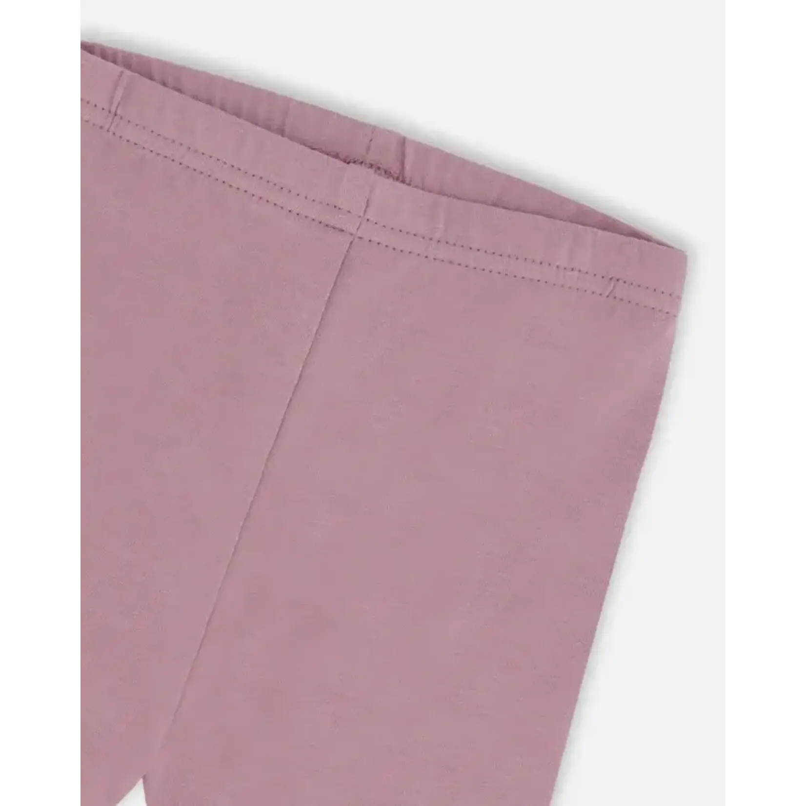 Deux par Deux DEUX PAR DEUX- Ensemble tunique en mousseline pêche imprimée de poires et legging mauve en coton biologique