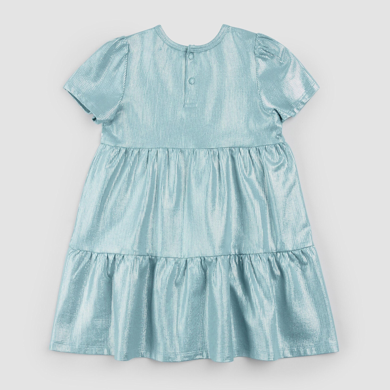 Miles the label MILES THE LABEL - Shiny turquoise ruffle dress