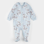 Petit Lem PETIT LEM - Hydrangea Print on Sky Blue Sleeper