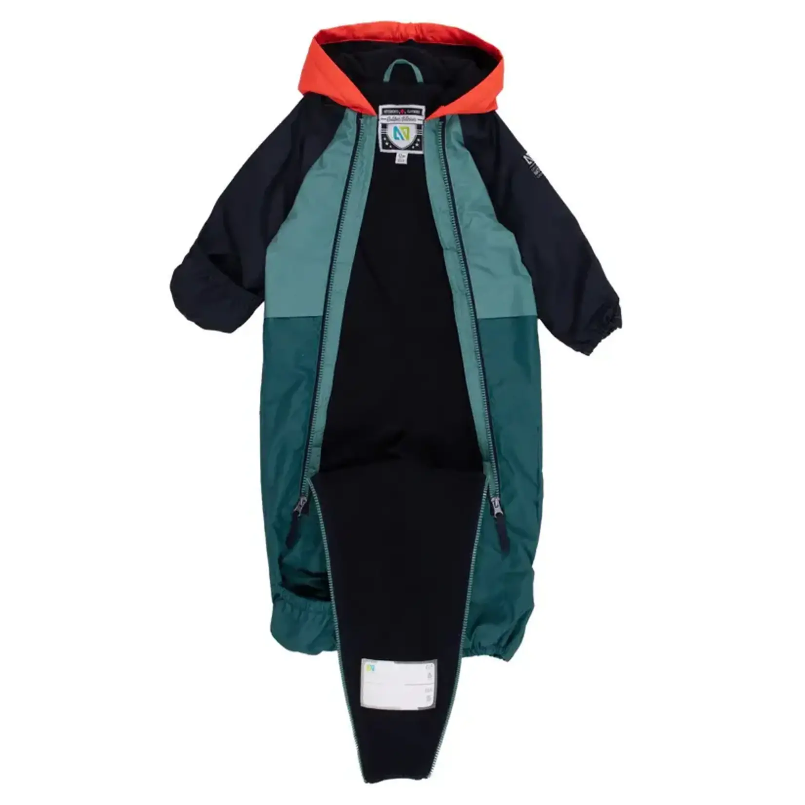 Nanö NANÖ - Ensemble une pièce d'extérieur printemps/automne imperméable 'George' Bébé en colorblock vert et orange