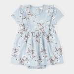 Petit Lem PETIT LEM - Hydrangea Print on Sky Blue Bodysuit Dress