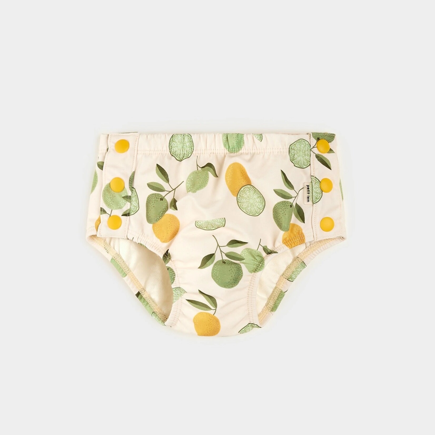 Petit Lem PETIT LEM - Beige citrus print swim diaper