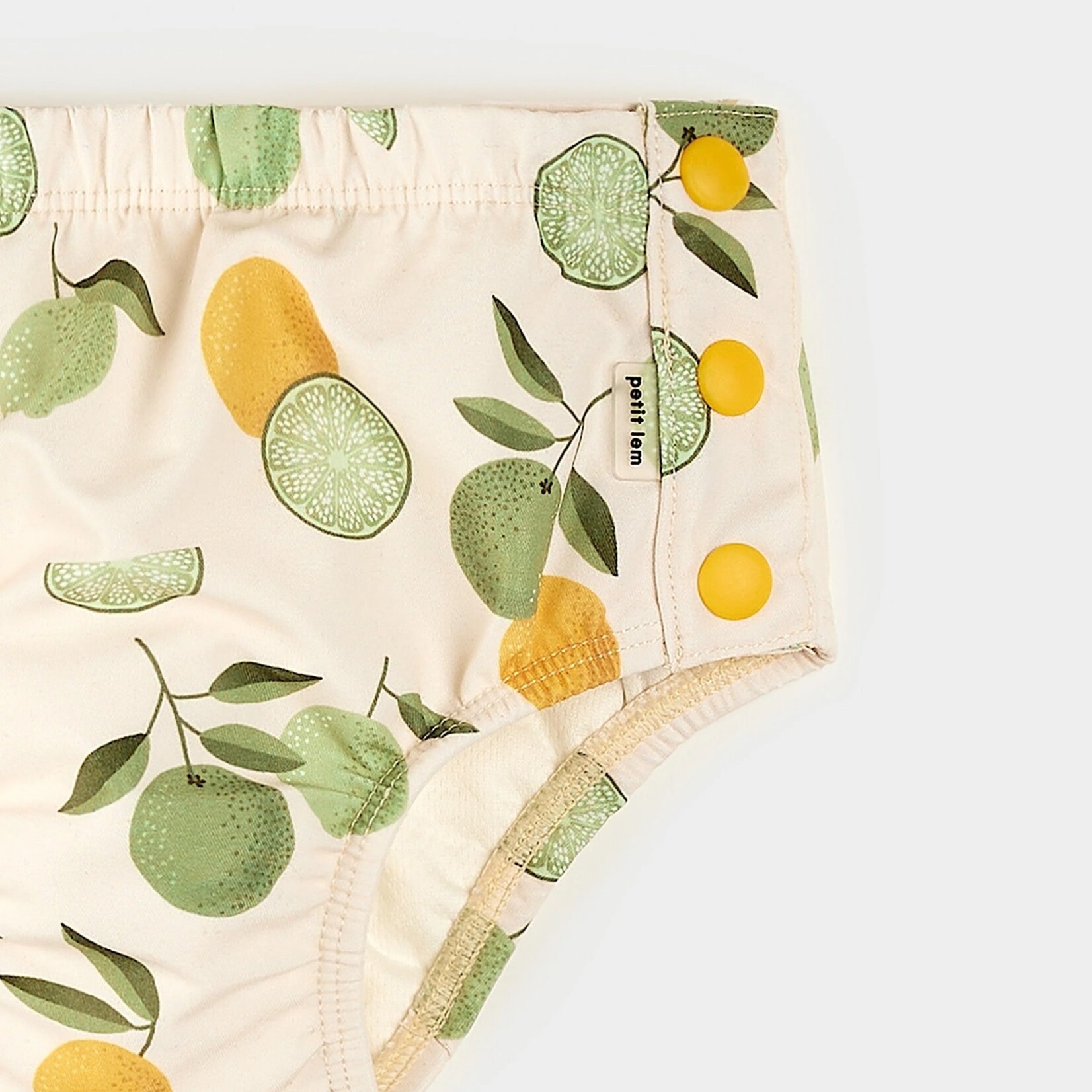 Petit Lem PETIT LEM - Beige citrus print swim diaper