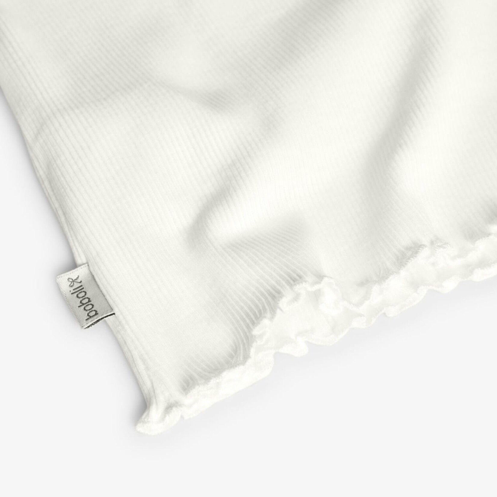 Boboli BOBOLI - T-shirt blanc à manches courtes en maille orné de dentelle