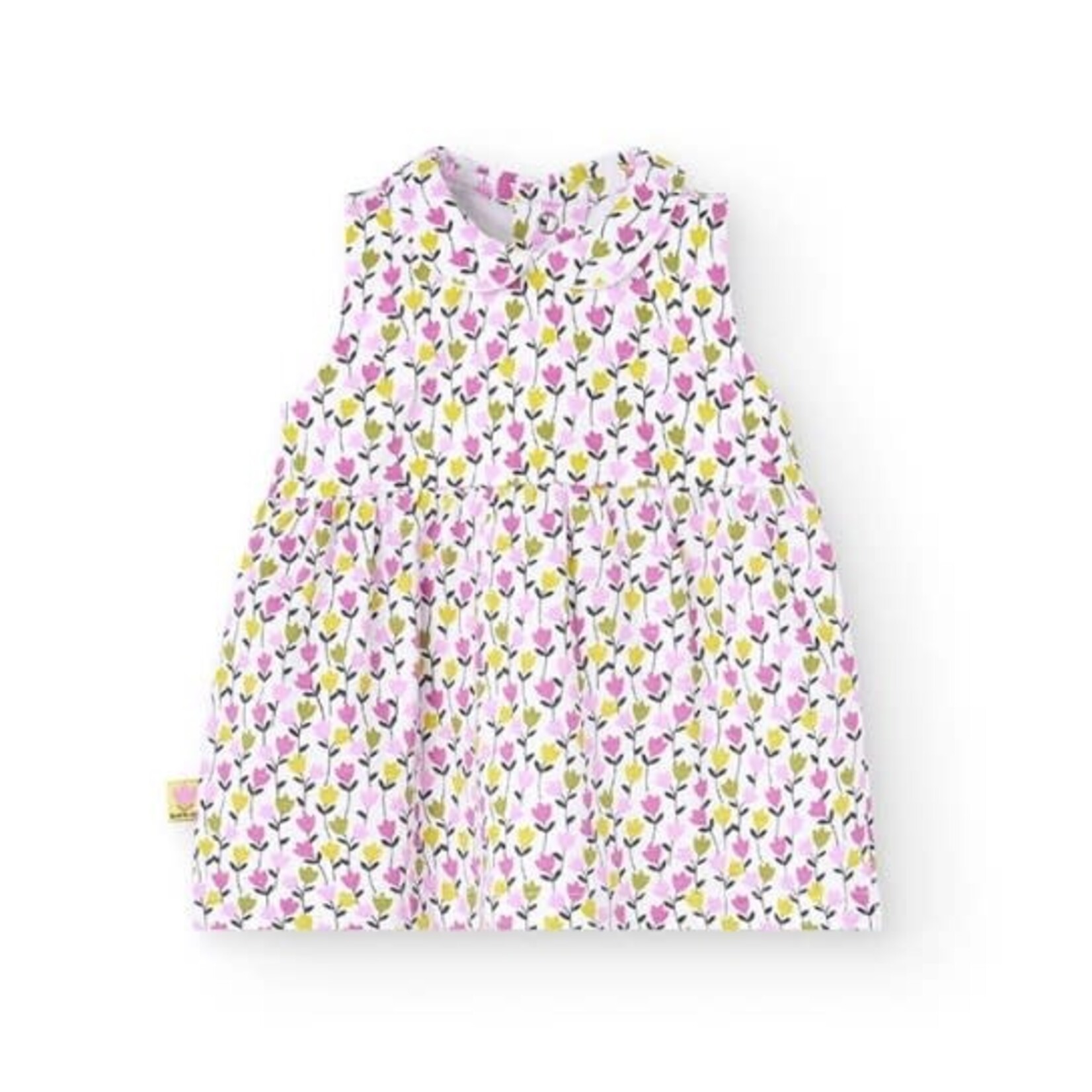 Boboli BOBOLI -Two-piece Set - White Dress and Bloomers with Flower Print