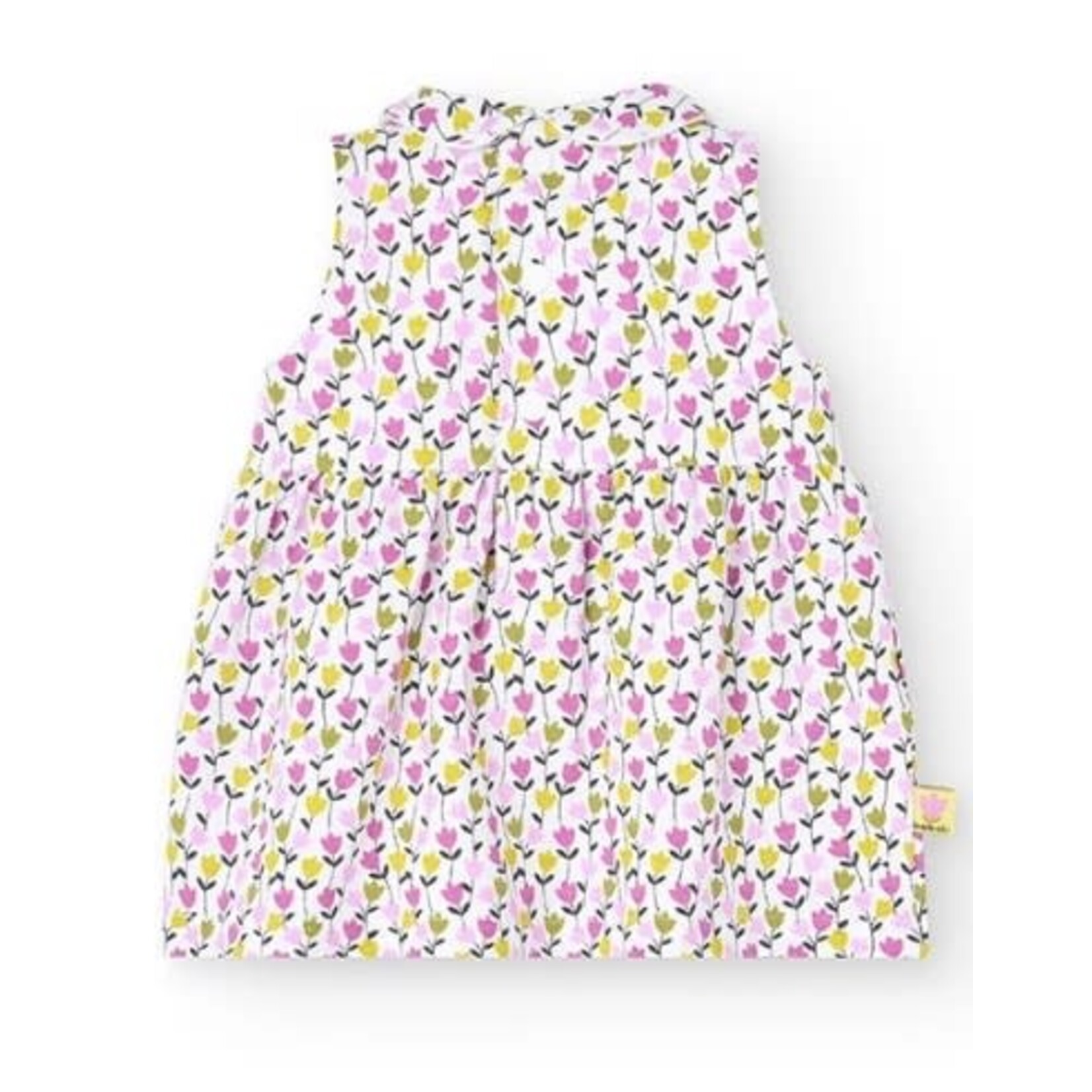 Boboli BOBOLI -Two-piece Set - White Dress and Bloomers with Flower Print