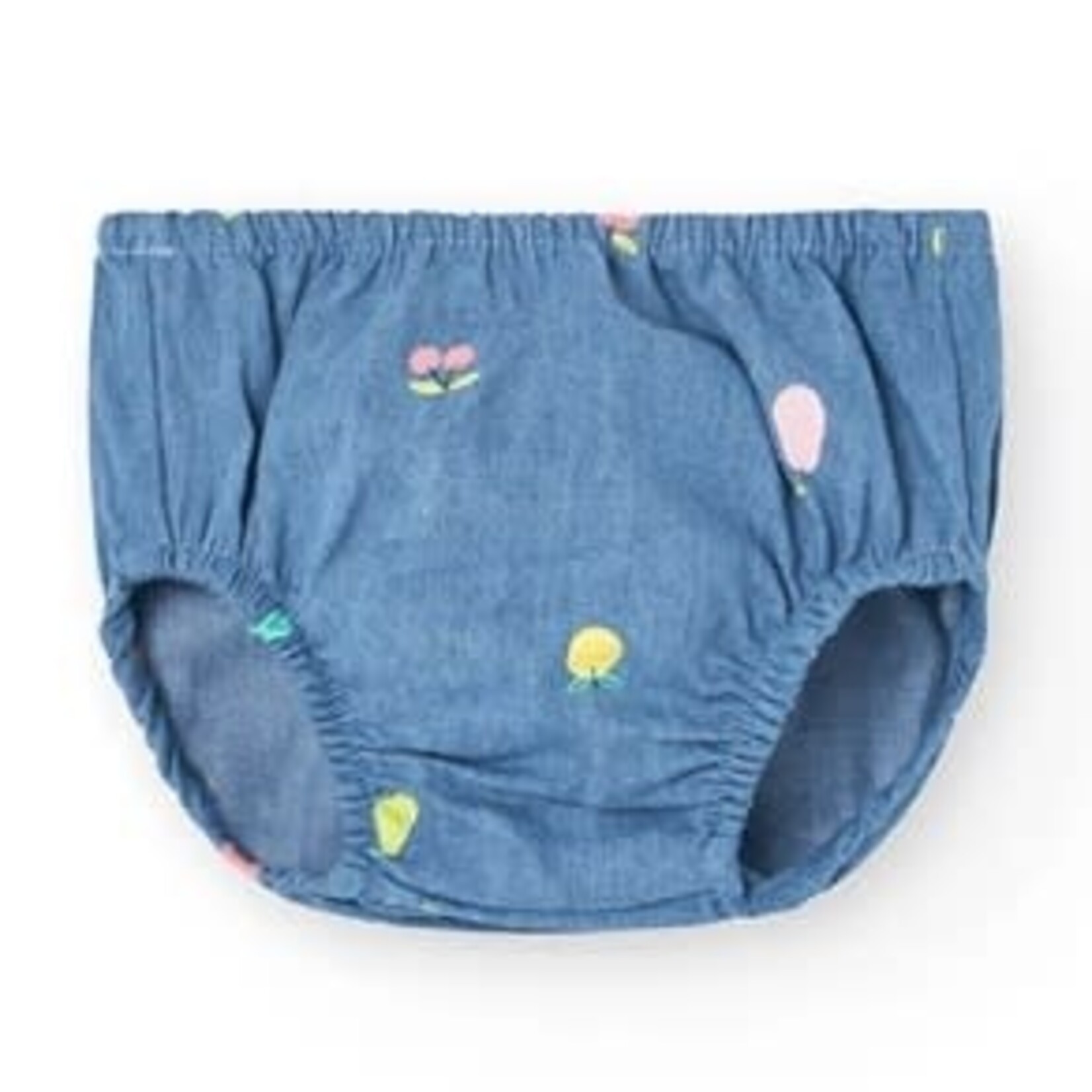 Boboli BOBOLI - Ensemble robe et culotte en denim souple avec imprimé de fruits
