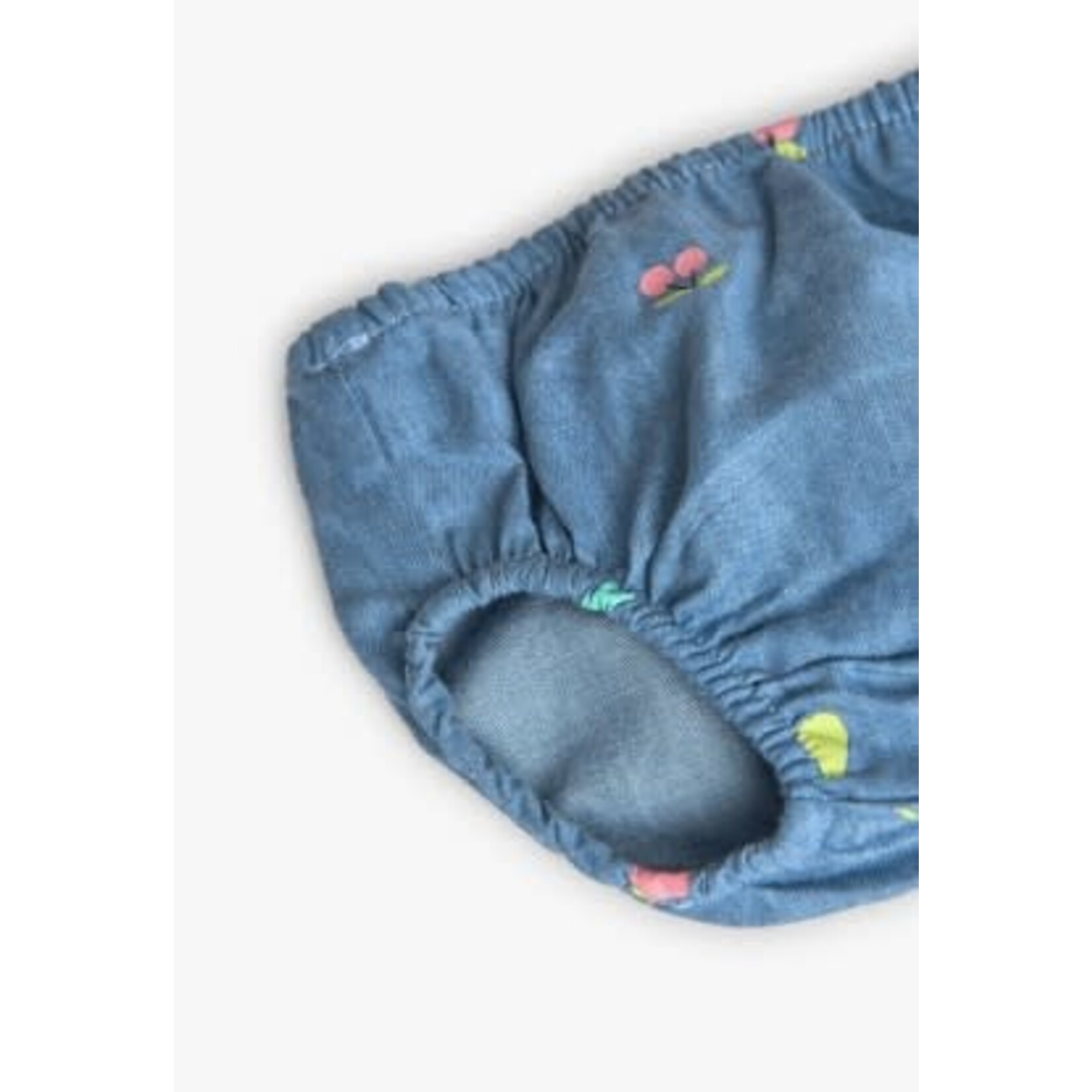 Boboli BOBOLI - Ensemble robe et culotte en denim souple avec imprimé de fruits