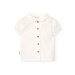 Boboli BOBOLI - Blouse blanche à manches courtes en broderie anglaise