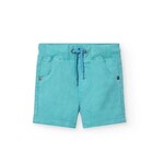 Boboli BOBOLI - Short de toile turquoise avec cordon