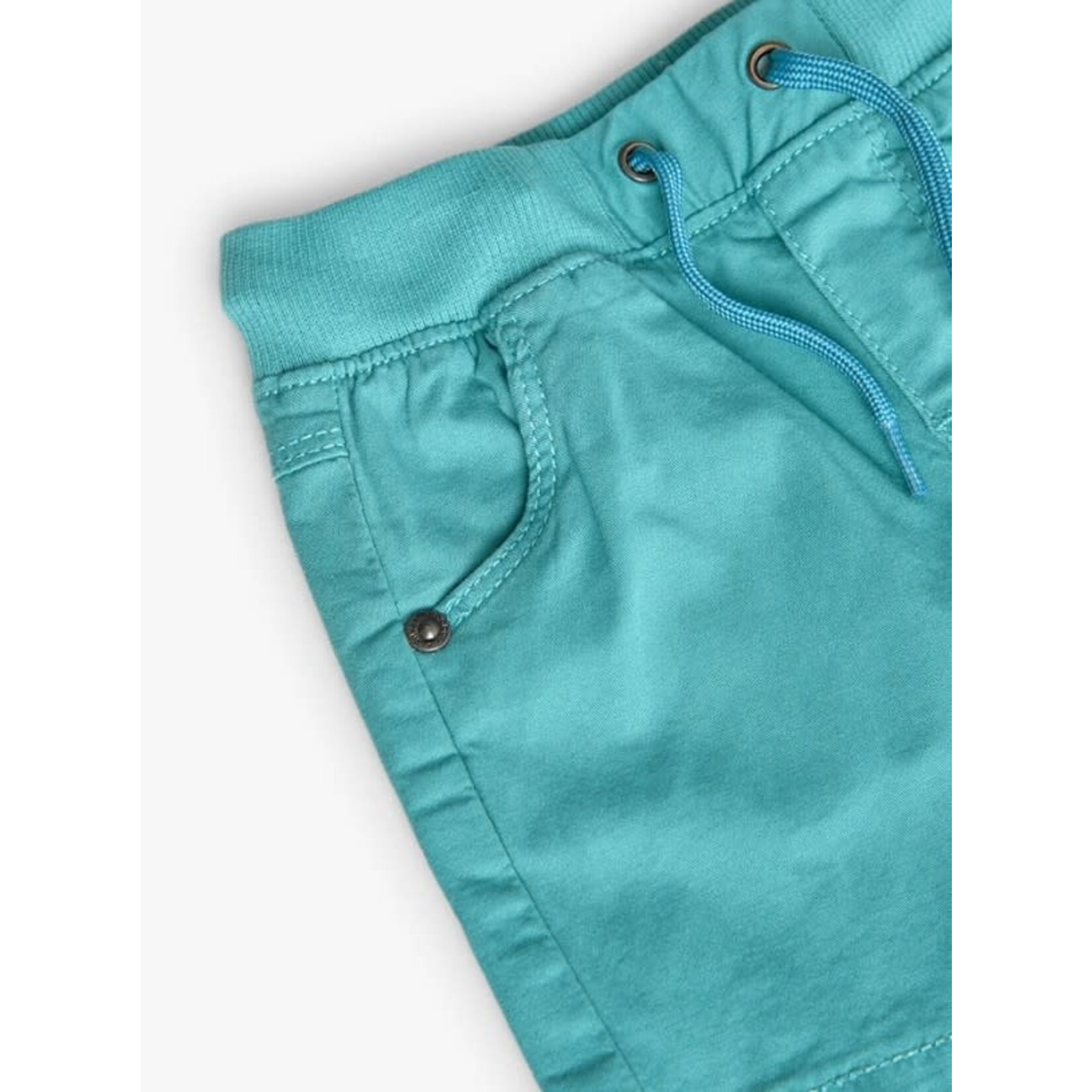 Boboli BOBOLI - Short de toile turquoise avec cordon