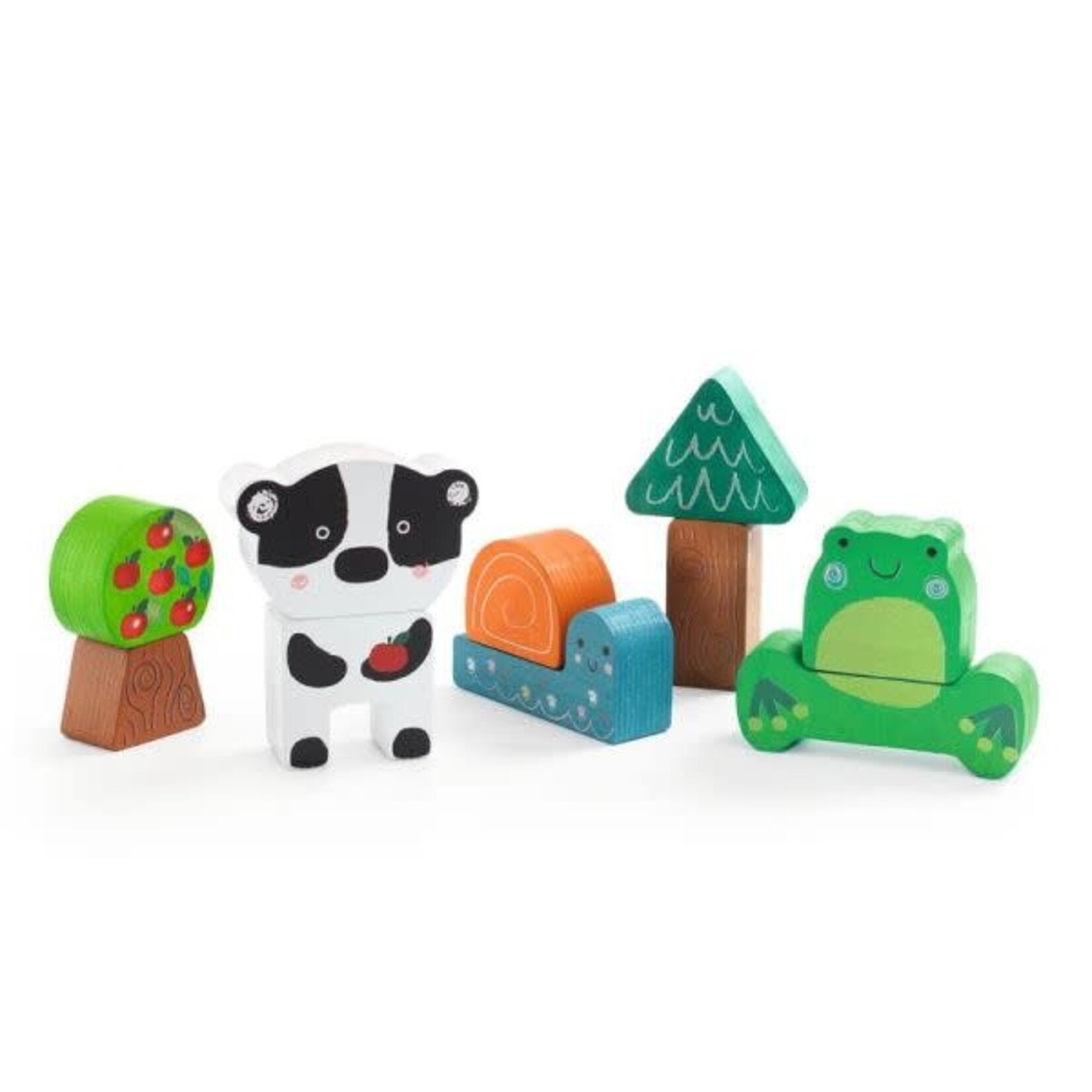 Djeco DJECO - Wooden puzzle and construction game 'Happy'