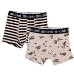 Nanö NANÖ - Pack of 2 boxers - Vehicle beige and striped