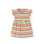 Boboli BOBOLI - Robe multicolore rayée en jersey léger avec appliqué en forme de coeur et cache-couche