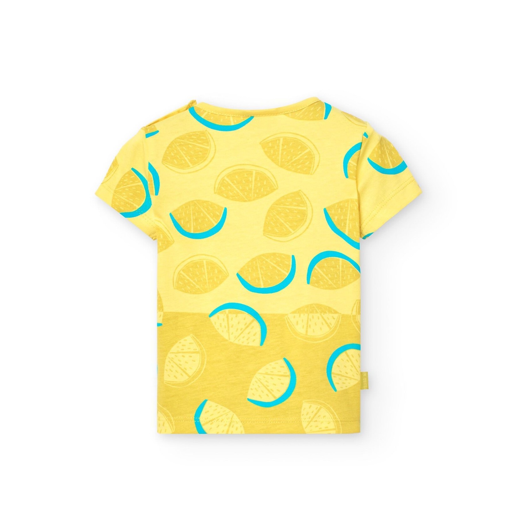 Boboli BOBOLI - T-shirt  jaune à manche courte avec motif d'agrumes imprimé