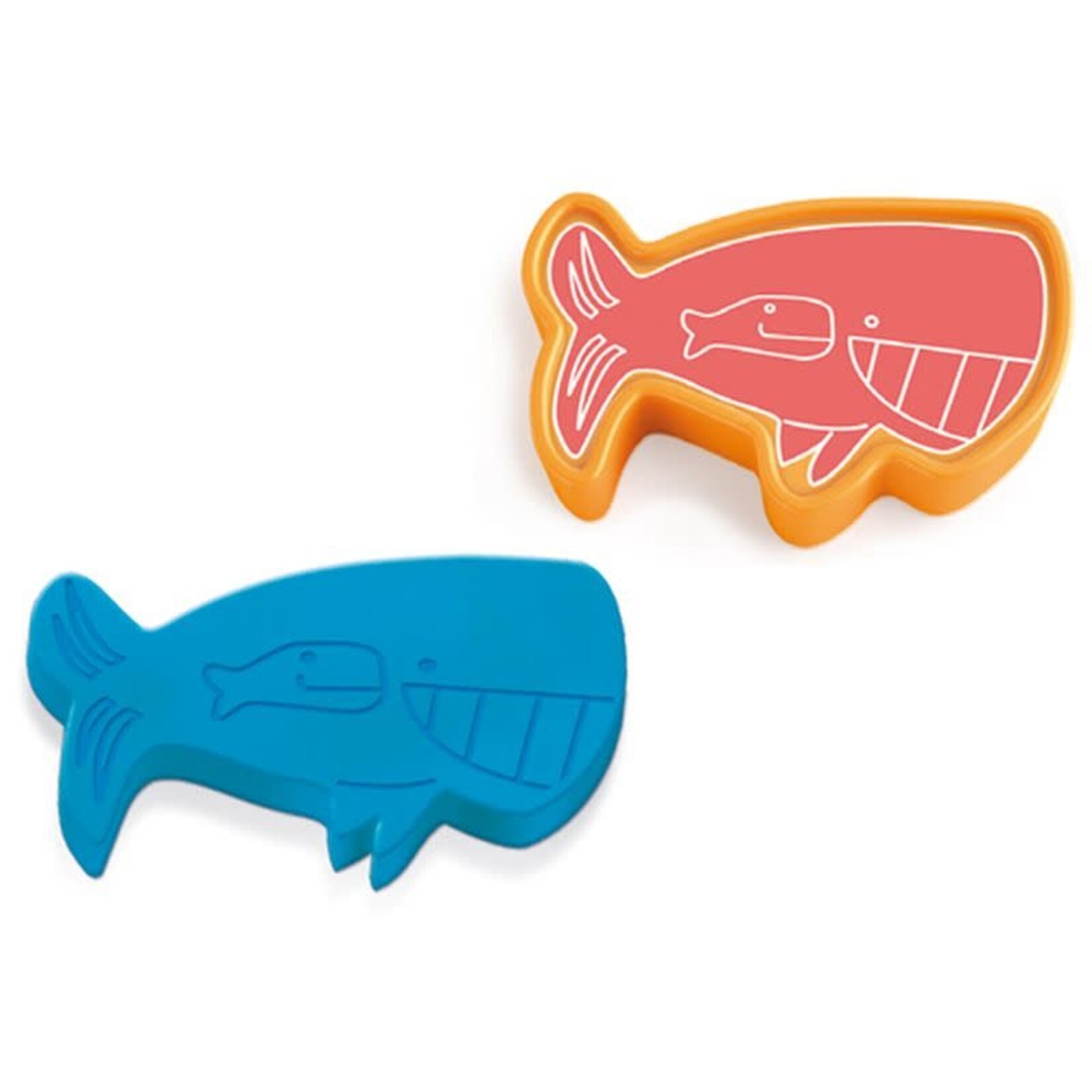 Djeco DJECO - 6 dough cutters and 6 stamps for playdough - Animals/Red