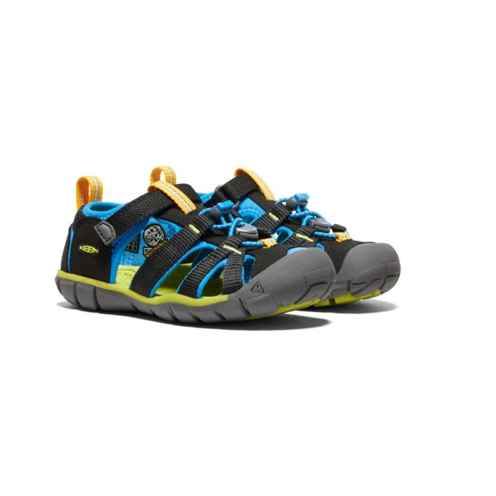 Keen KEEN - Sandales sport Seacamp noir, blue vif et lime 'Brilliant Blue / Black'