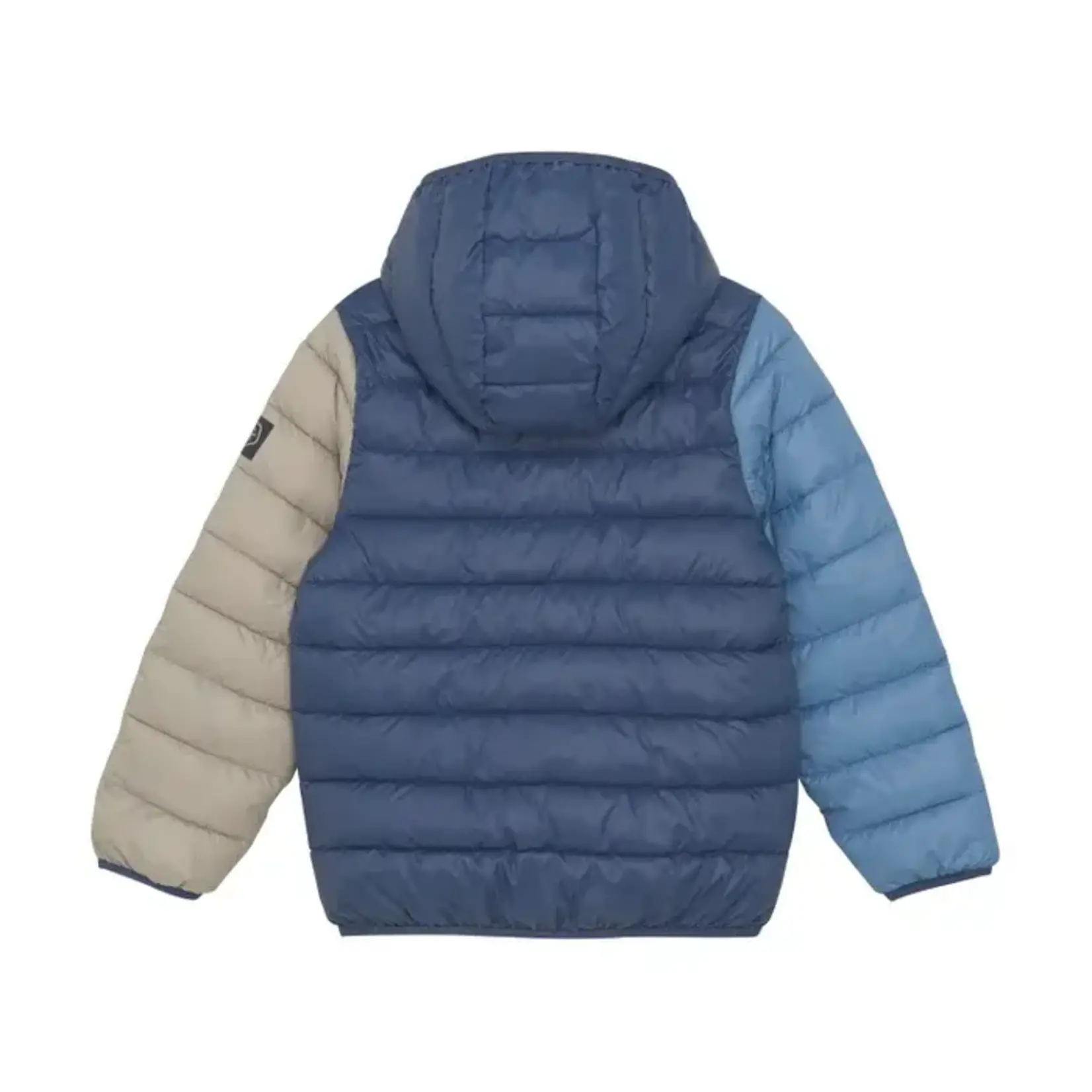 Color Kids COLOR KIDS -  lightweight quilted jacket for mid-season in blue and tan colorblock