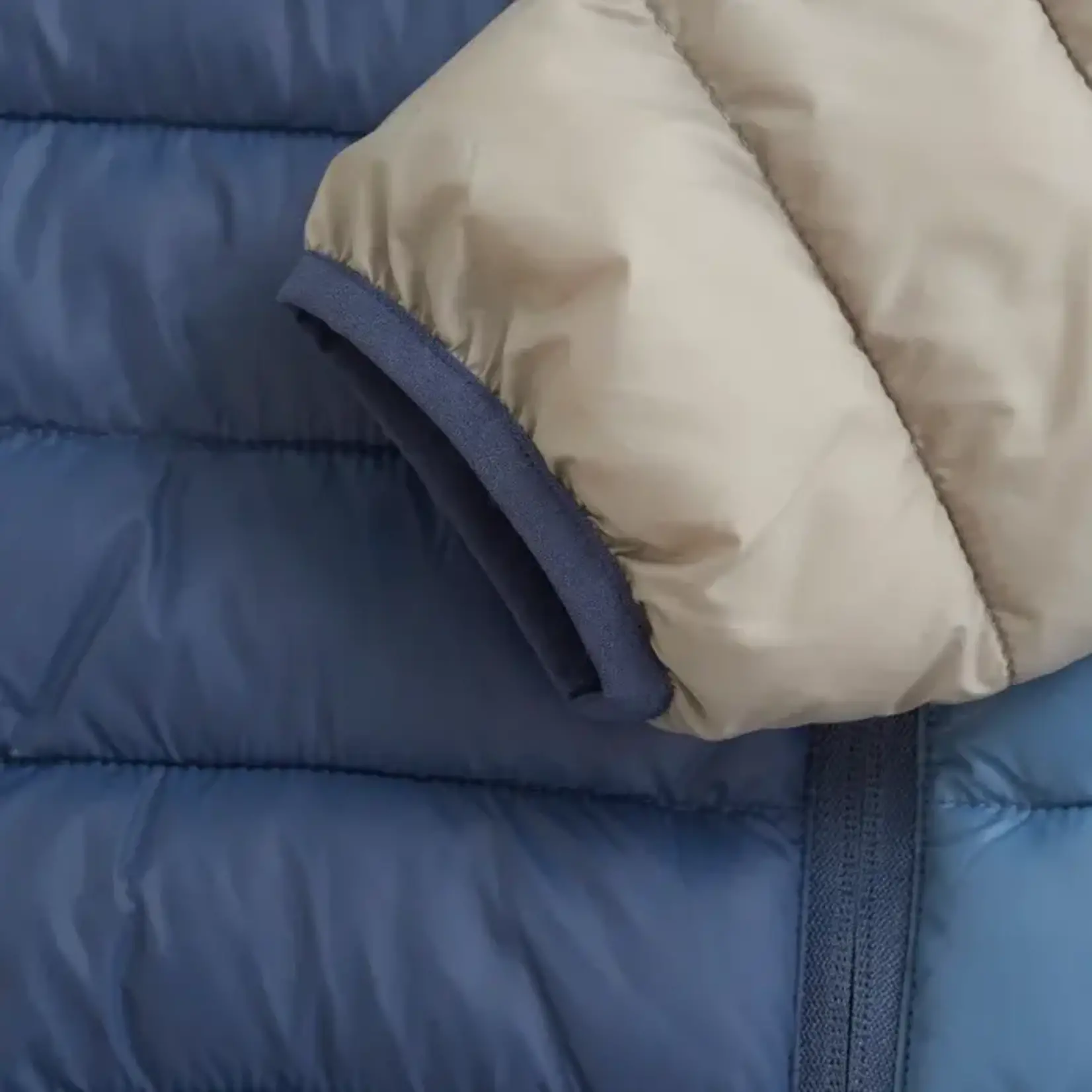 Color Kids COLOR KIDS -  lightweight quilted jacket for mid-season in blue and tan colorblock