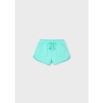 Mayoral MAYORAL - Short en coton turquoise vif avec effet broderie au bas