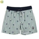 Nanö NANÖ - Short de maillot UV avec rayures vertes et imprimés de palmiers