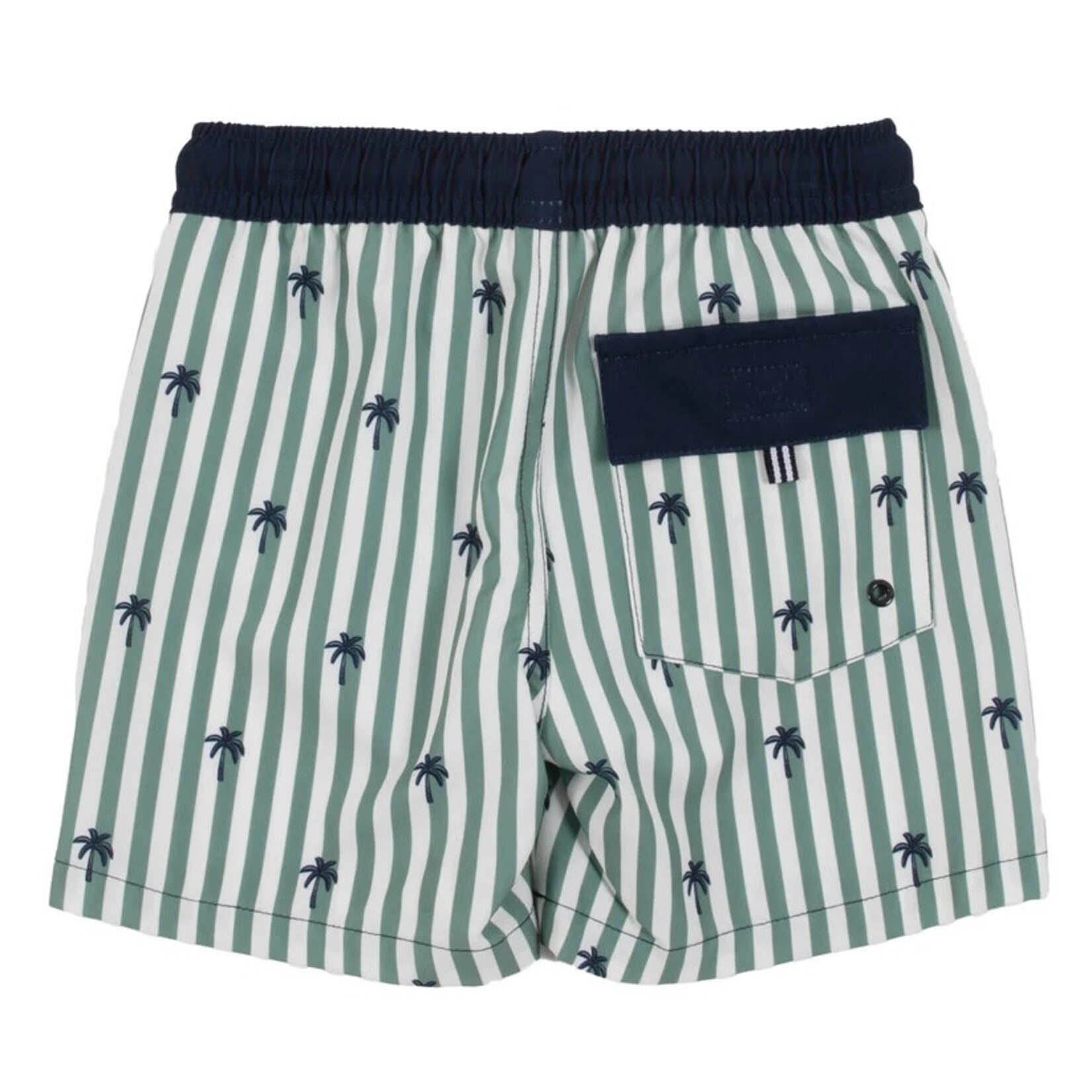 Nanö NANÖ - Short de maillot UV avec rayures vertes et imprimés de palmiers