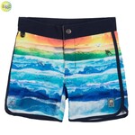 Nanö NANÖ - Short de maillot UV avec scène de mer et surfeur