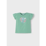 Mayoral MAYORAL - Short Sleeve T-Shirt with Flower Embroidery