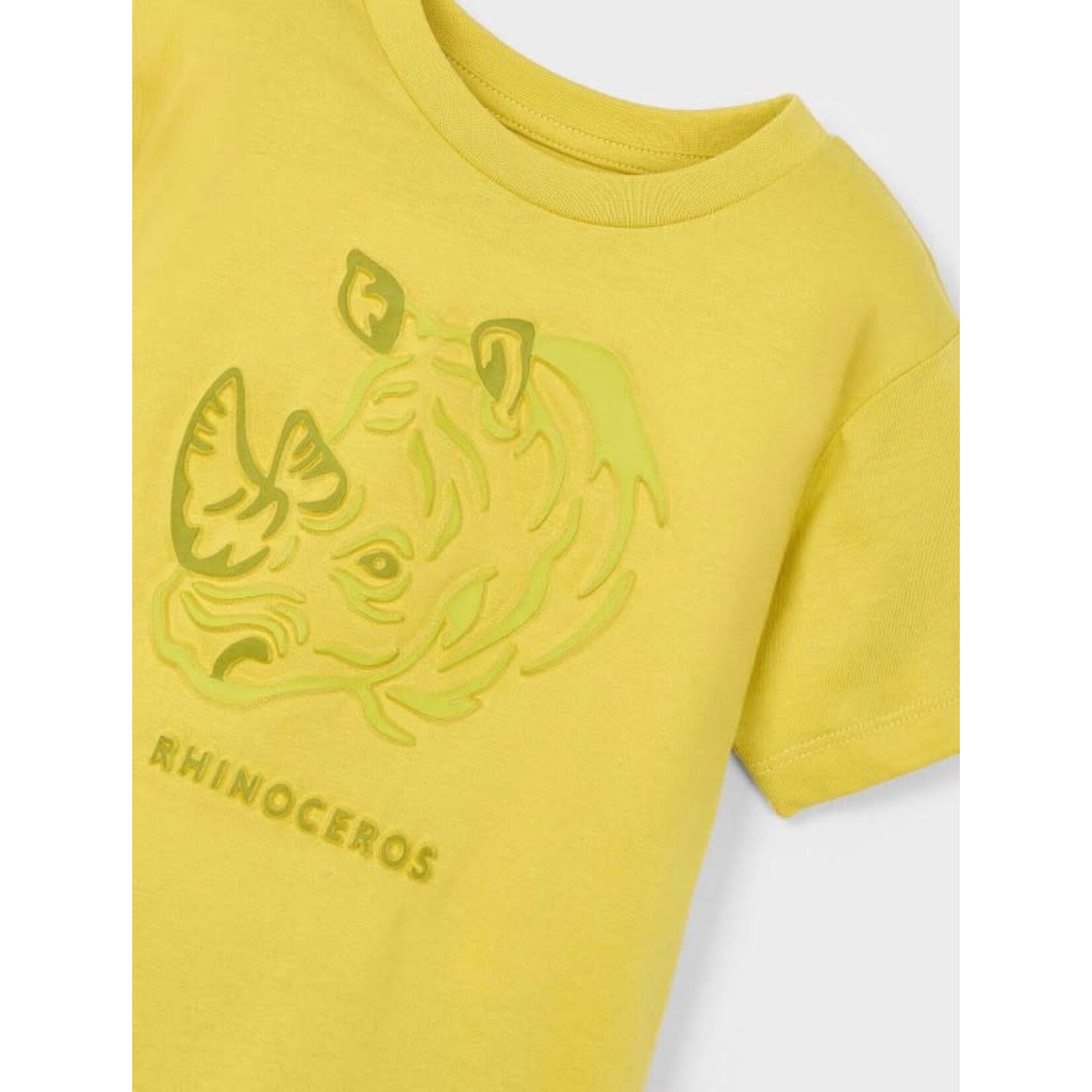 Mayoral  MAYORAL - Embossed Rhinoceros T-shirt - Mustard Yellow
