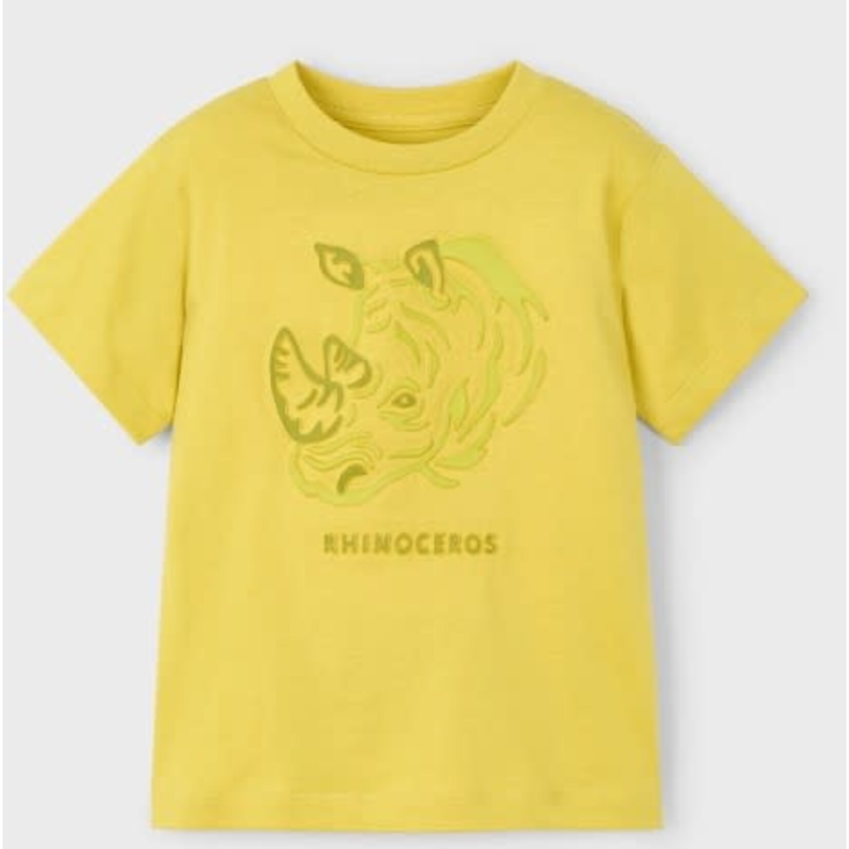 Mayoral  MAYORAL - Embossed Rhinoceros T-shirt - Mustard Yellow