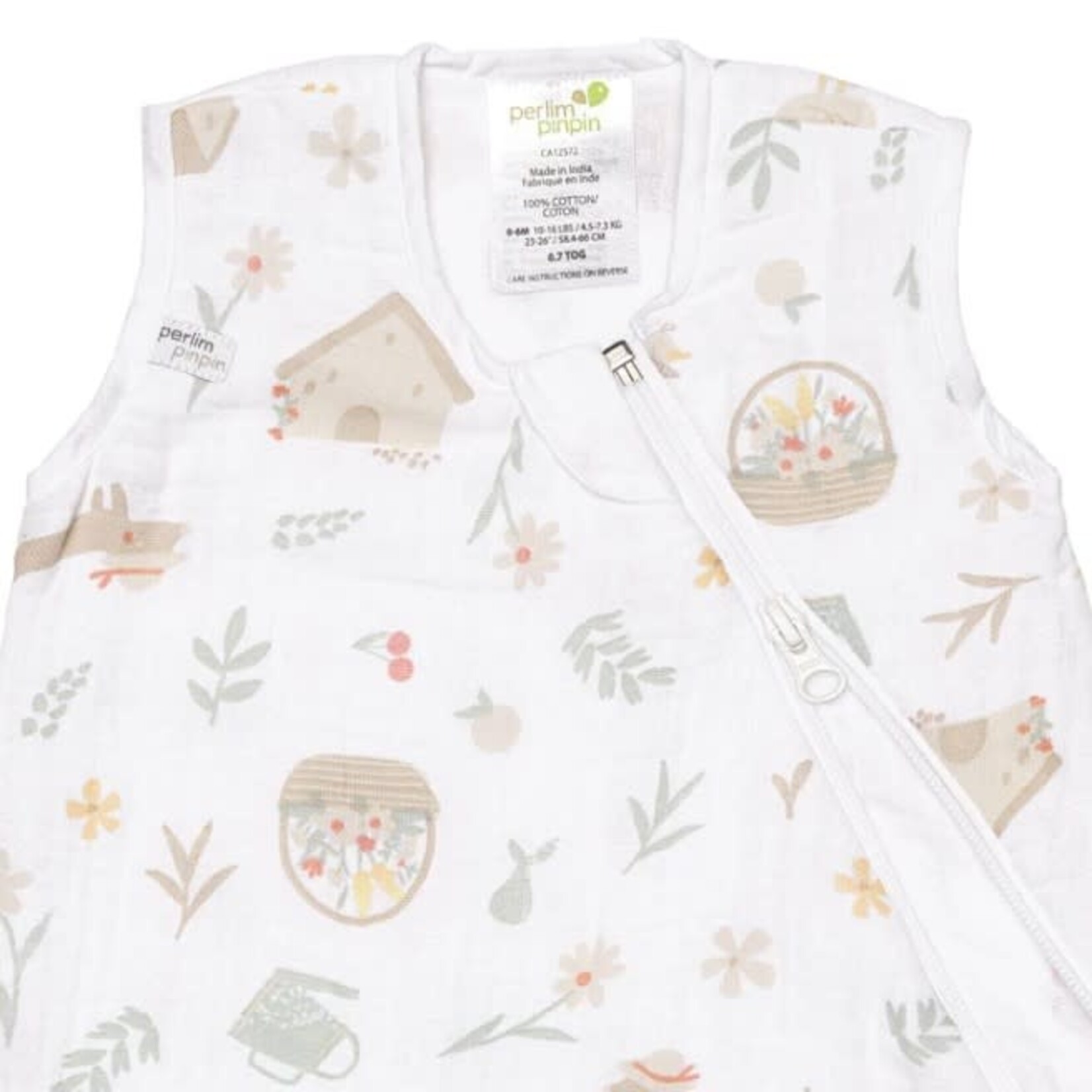 Perlimpinpin PERLIMPINPIN - Muslin cotton sleep bag - Picnic (0.7 togs)