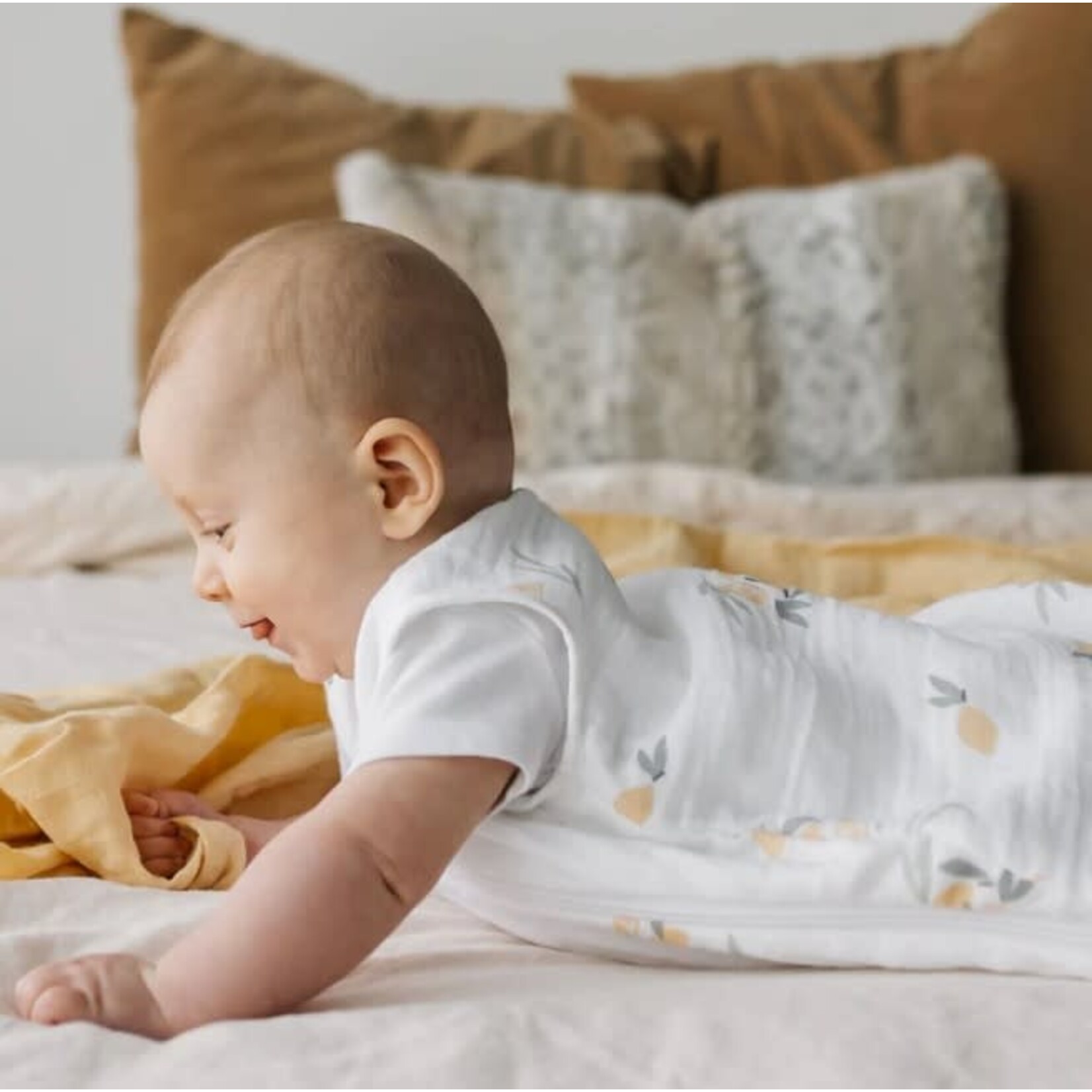 Perlimpinpin PERLIMPINPIN - Muslin cotton sleep bag - Lemons (0.7 togs)