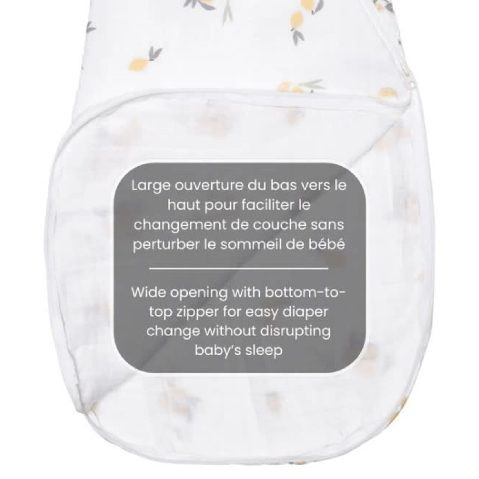 Perlimpinpin PERLIMPINPIN - Sac de nuit/gigoteuse en mousseline de coton - Citrons (0.7 togs)