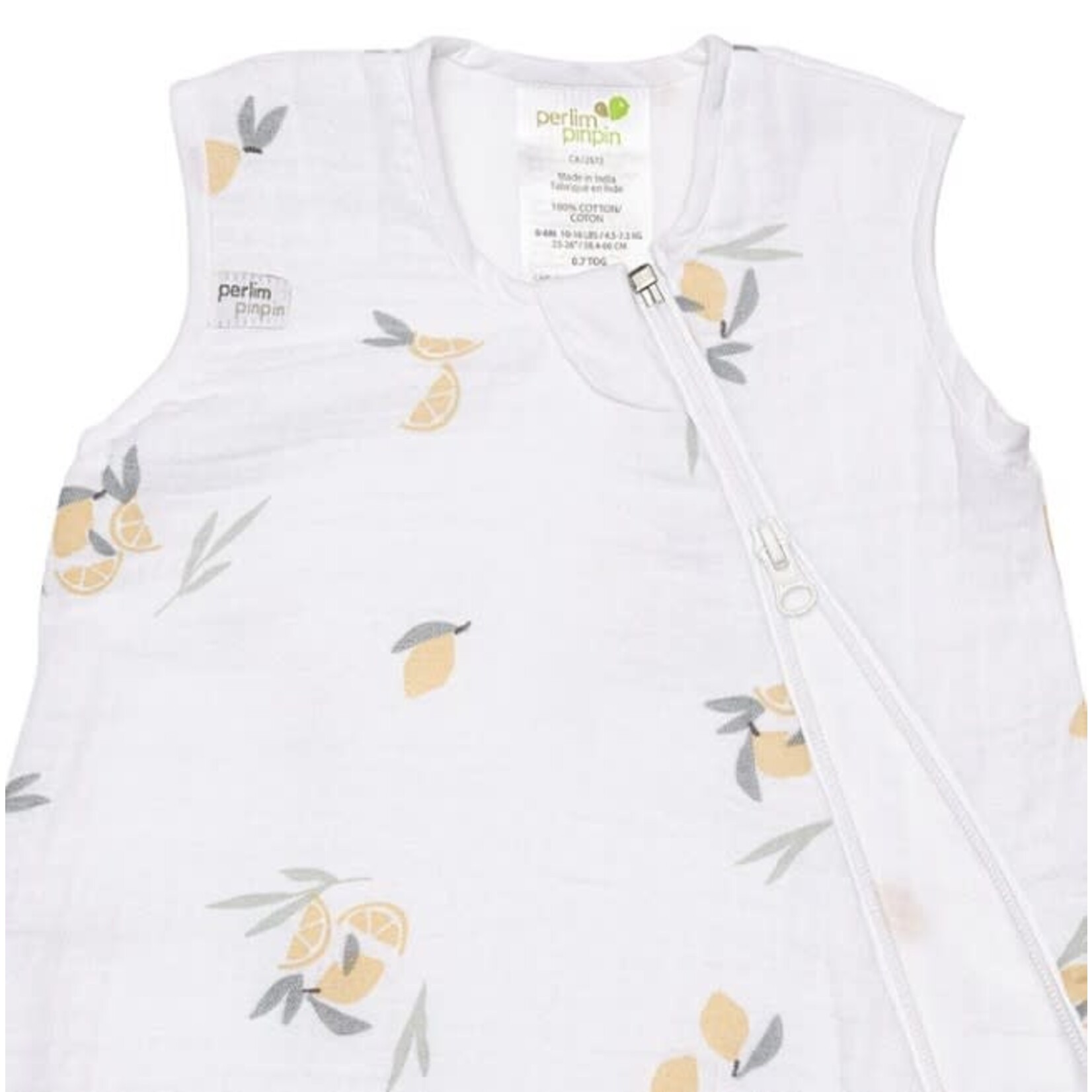 Perlimpinpin PERLIMPINPIN - Muslin cotton sleep bag - Lemons (0.7 togs)