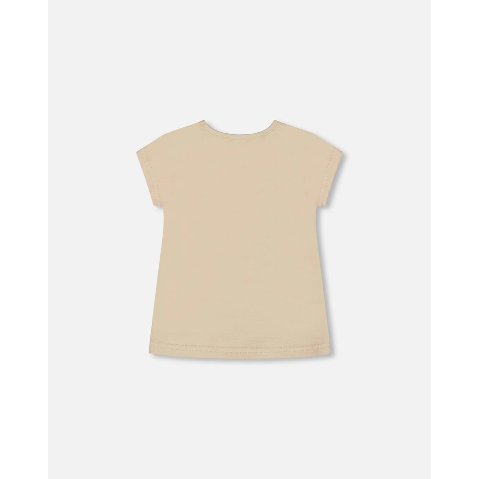 Deux par Deux DEUX PAR DEUX- Organic Cotton T-shirt Beige And Cream 'Koala Story'