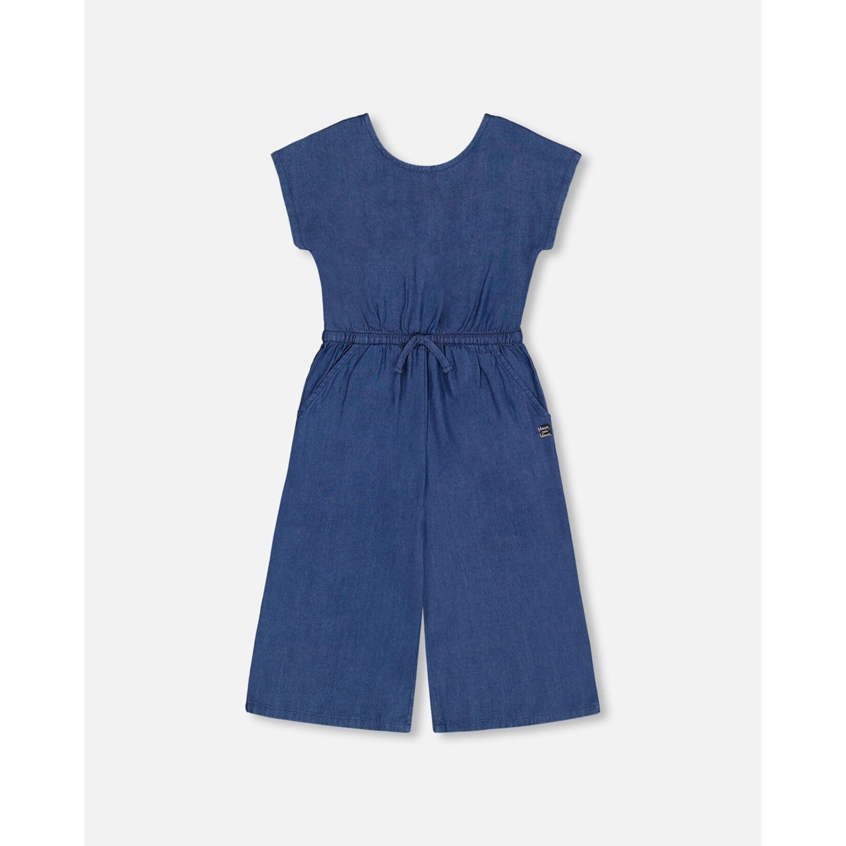 Deux par Deux DEUX PAR DEUX - Combinaison en chambray bleu marine 'Vive les rayures'