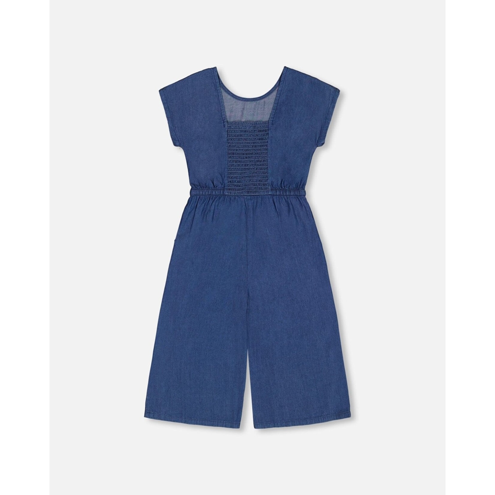 Deux par Deux DEUX PAR DEUX - Combinaison en chambray bleu marine 'Vive les rayures'