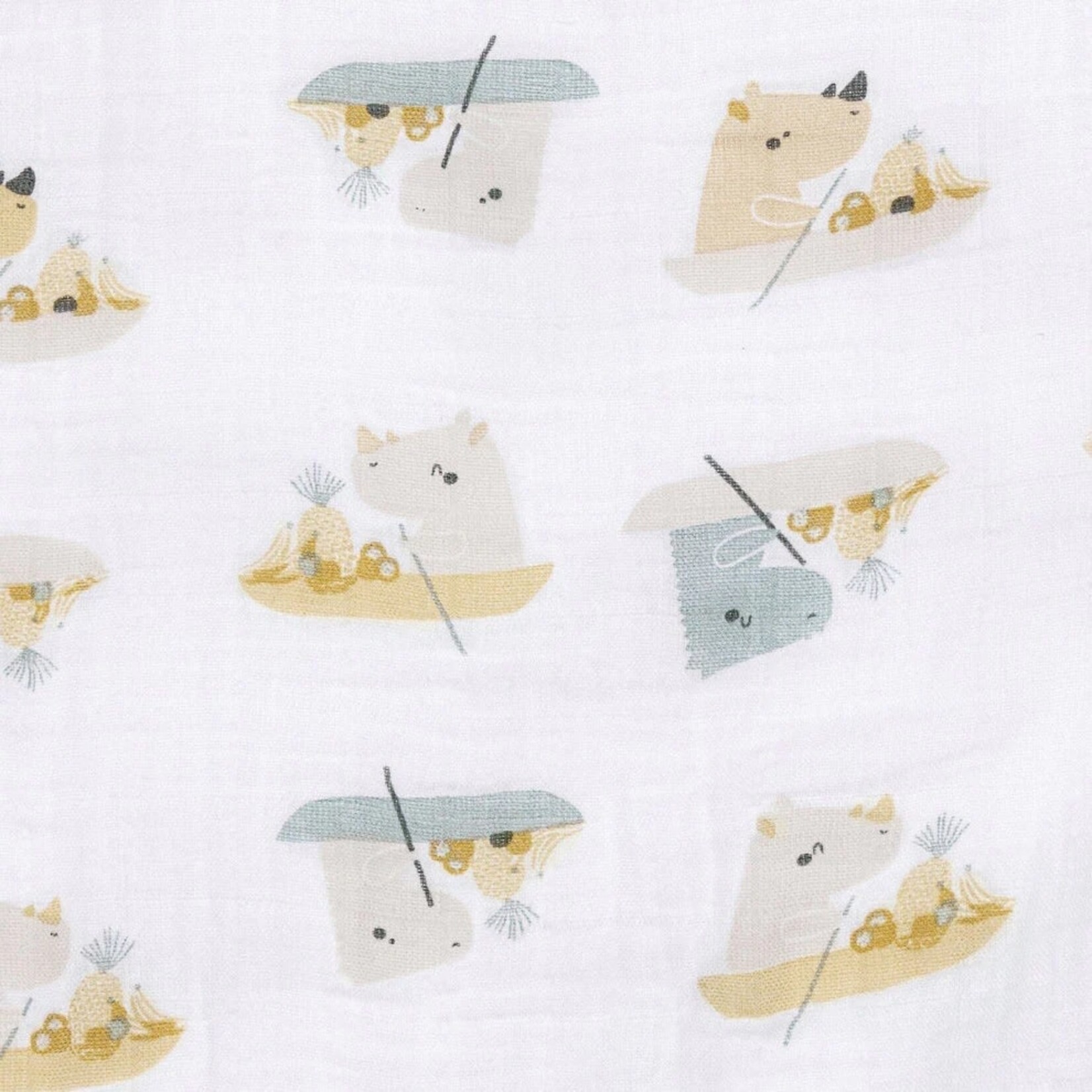 Perlimpinpin PERLIMPINPIN - Couverture de mousseline de coton 'Rhinos'