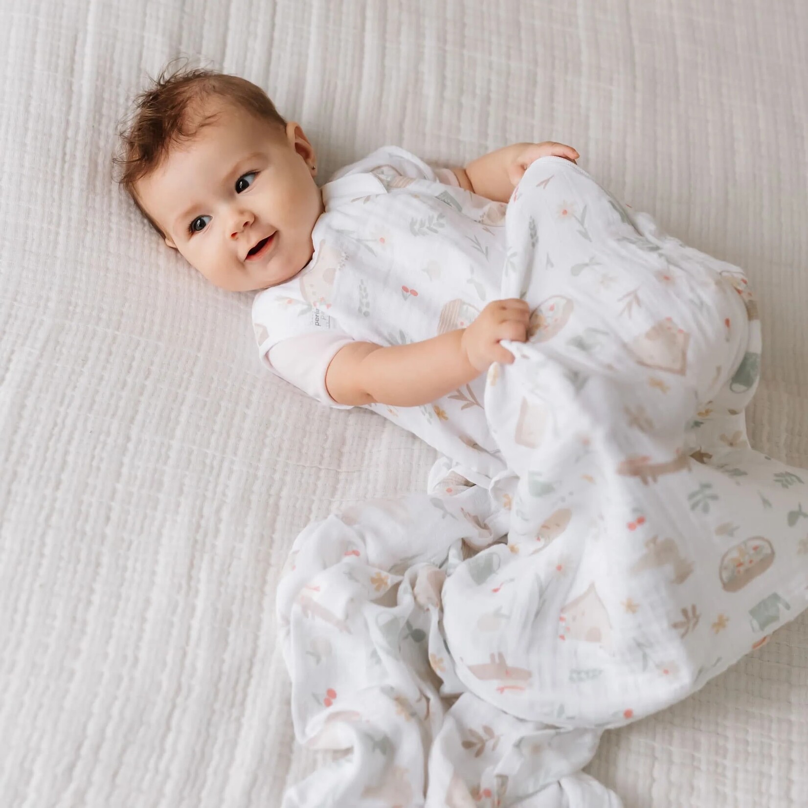 Perlimpinpin PERLIMPINPIN -  cotton muslin blanket 'Picnic'