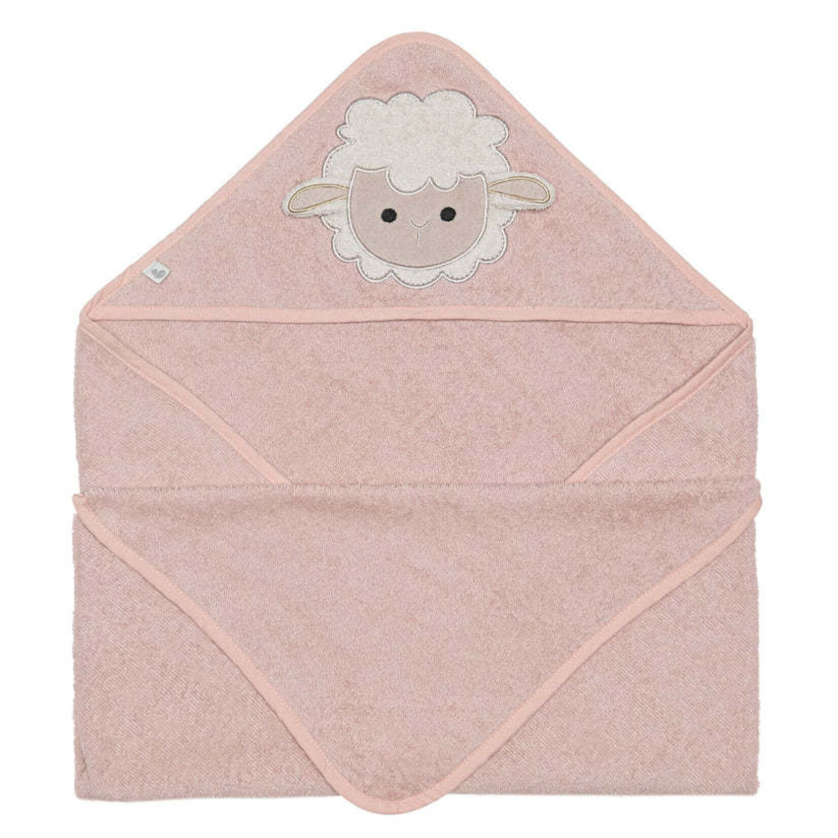 Perlimpinpin PERLIMPINPIN - Pink hooded bath towel 'Sheep'