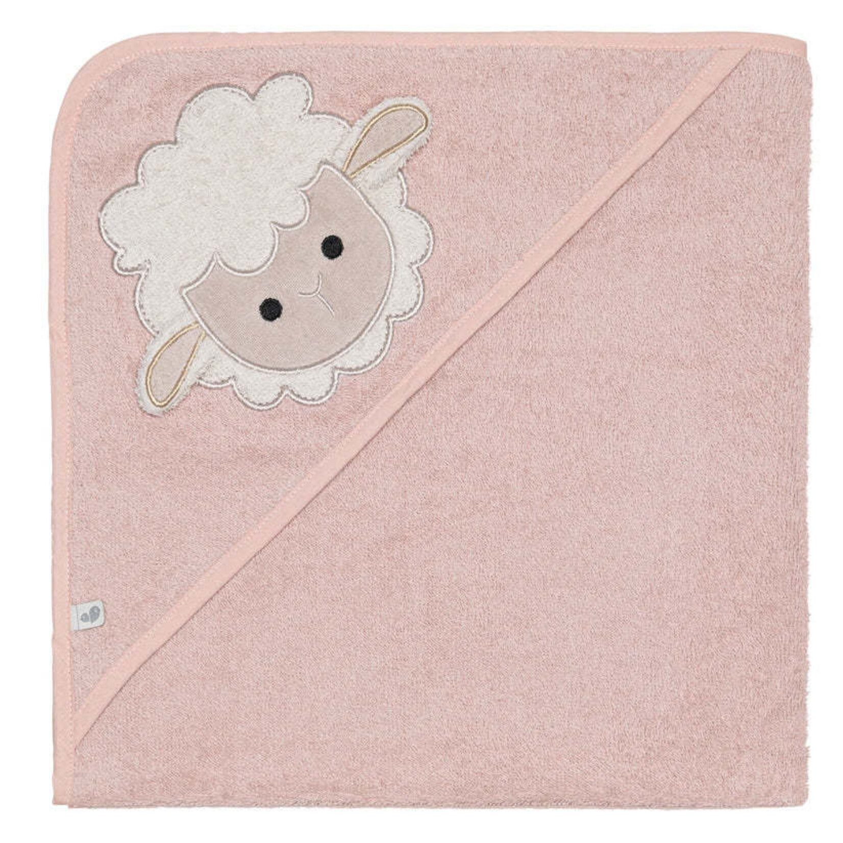 Perlimpinpin PERLIMPINPIN - Pink hooded bath towel 'Sheep'