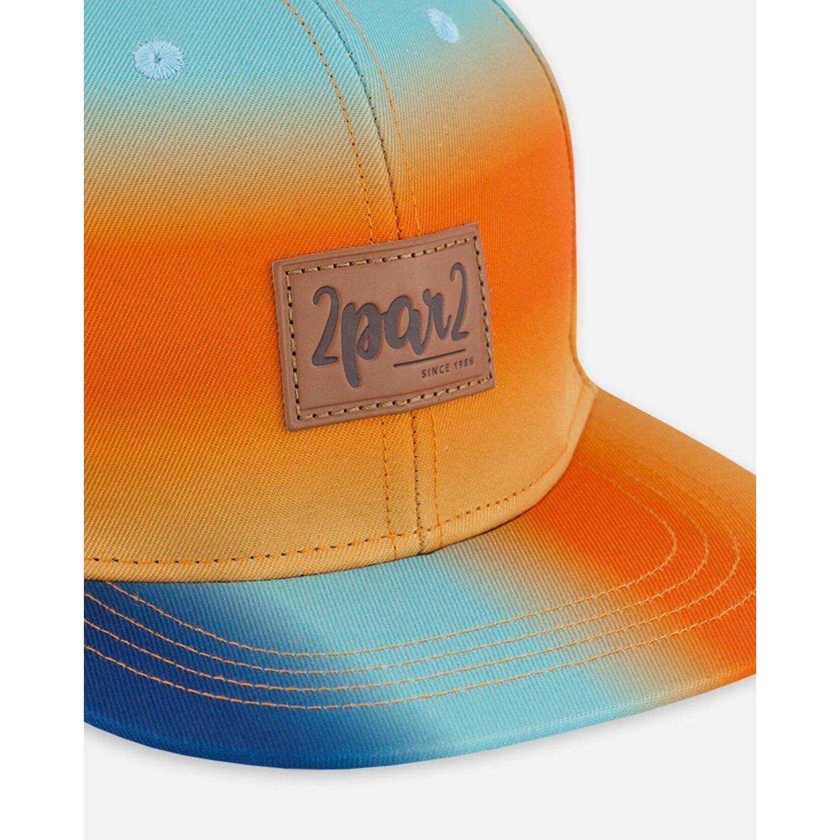Deux par Deux DEUX PAR DEUX - Casquette avec dégradé bleu marine, turquoise et orange