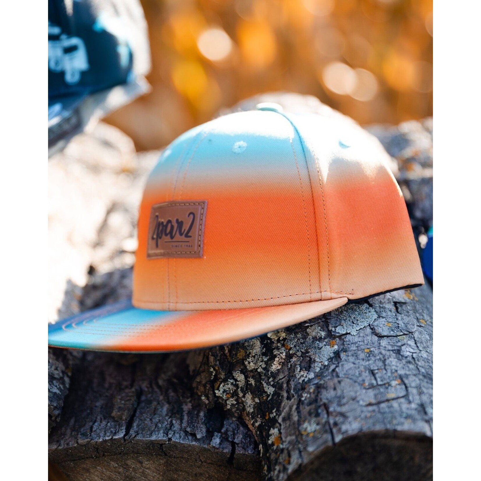 Deux par Deux DEUX PAR DEUX - Casquette avec dégradé bleu marine, turquoise et orange