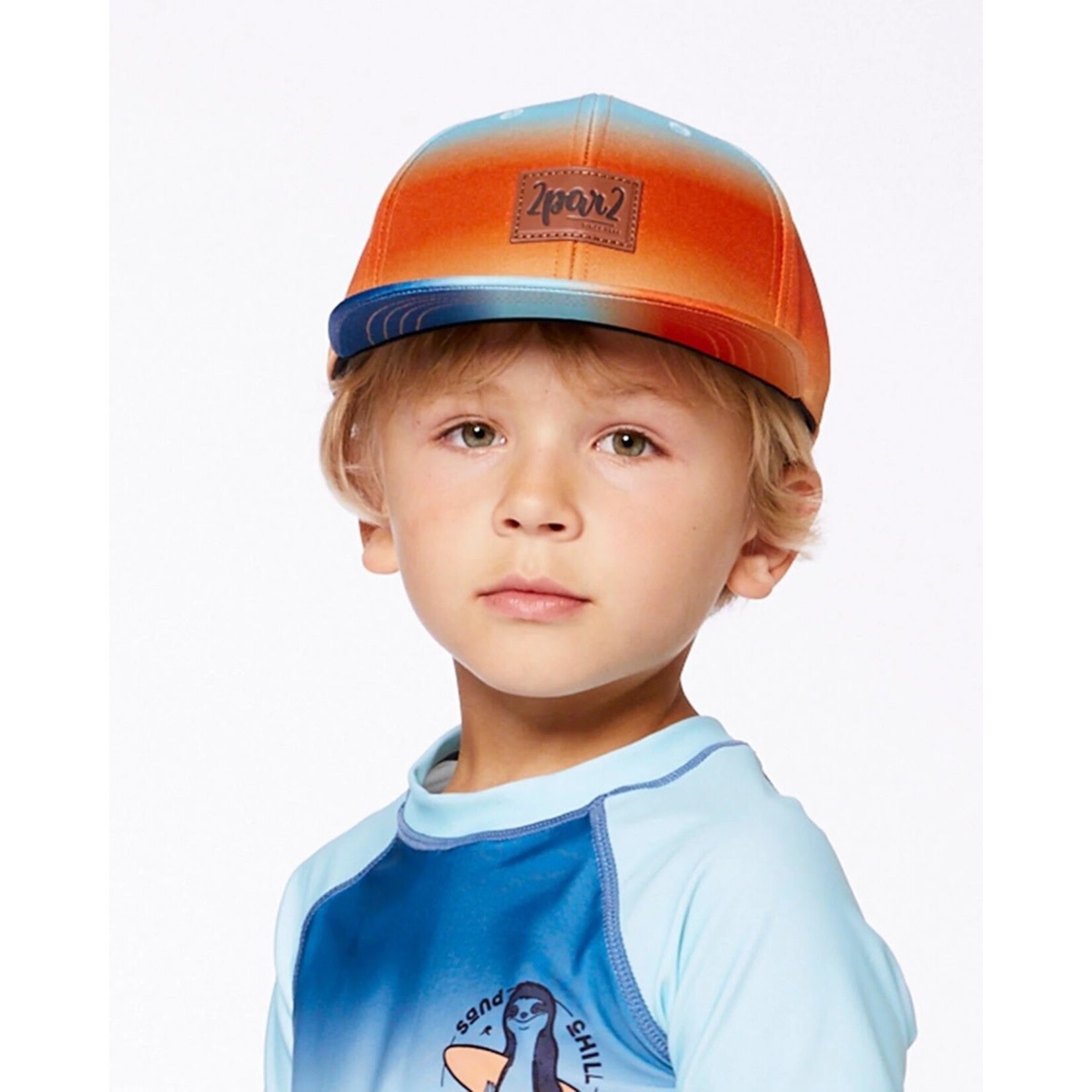 Deux par Deux DEUX PAR DEUX - Casquette avec dégradé bleu marine, turquoise et orange