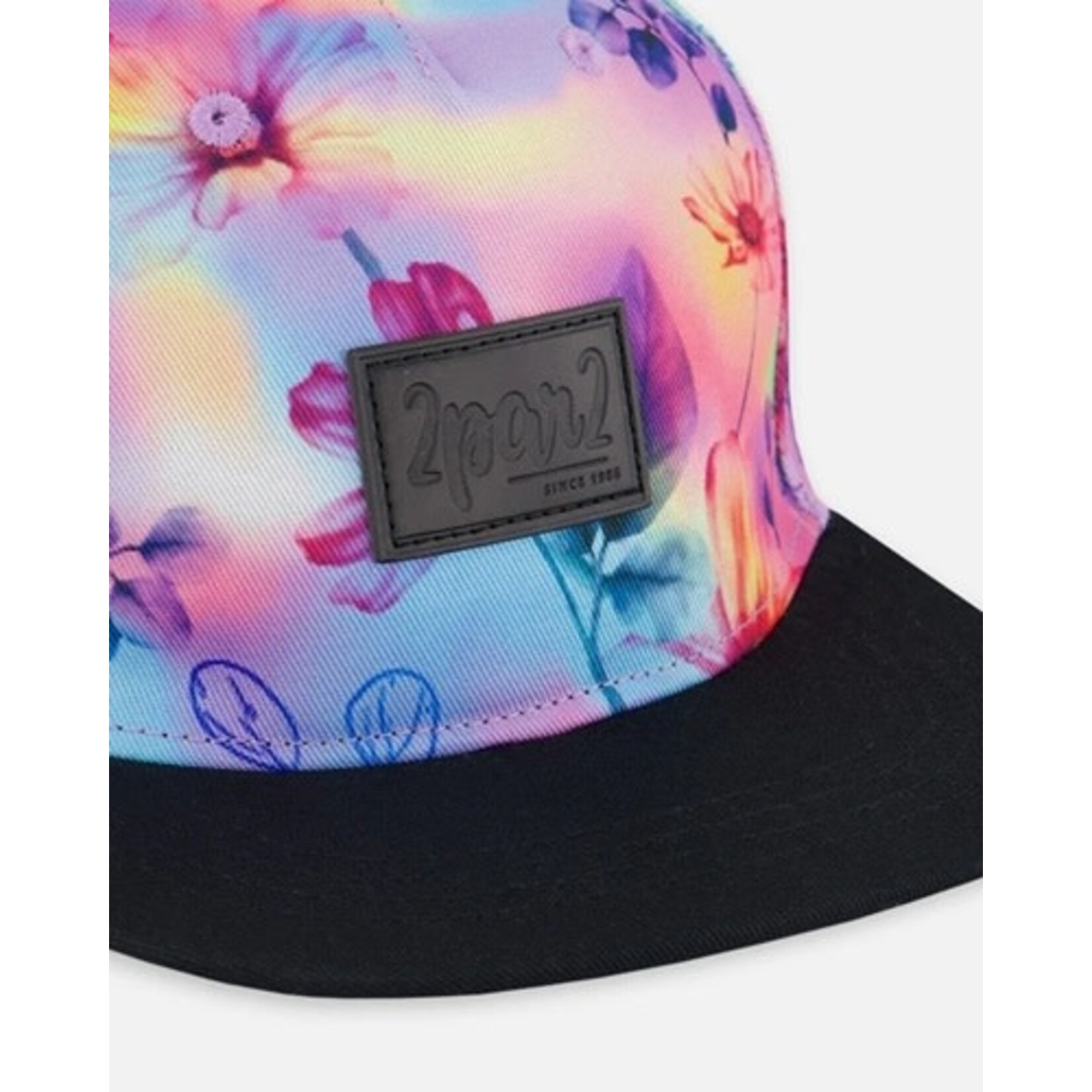 Deux par Deux DEUX PAR DEUX - Multicolored cap with floral pattern