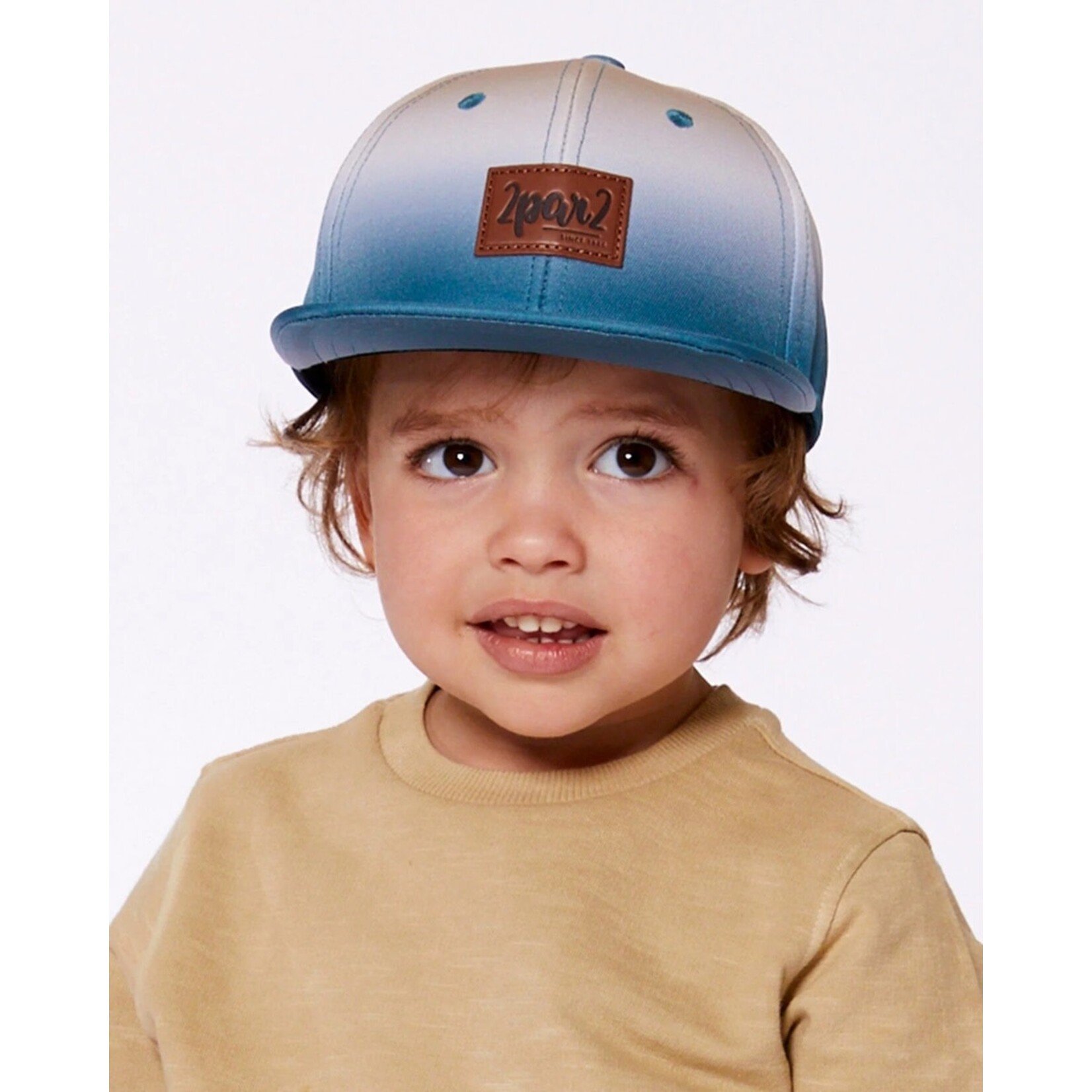 Deux par Deux DEUX PAR DEUX - Casquette avec dégradé gris bleuté et beige