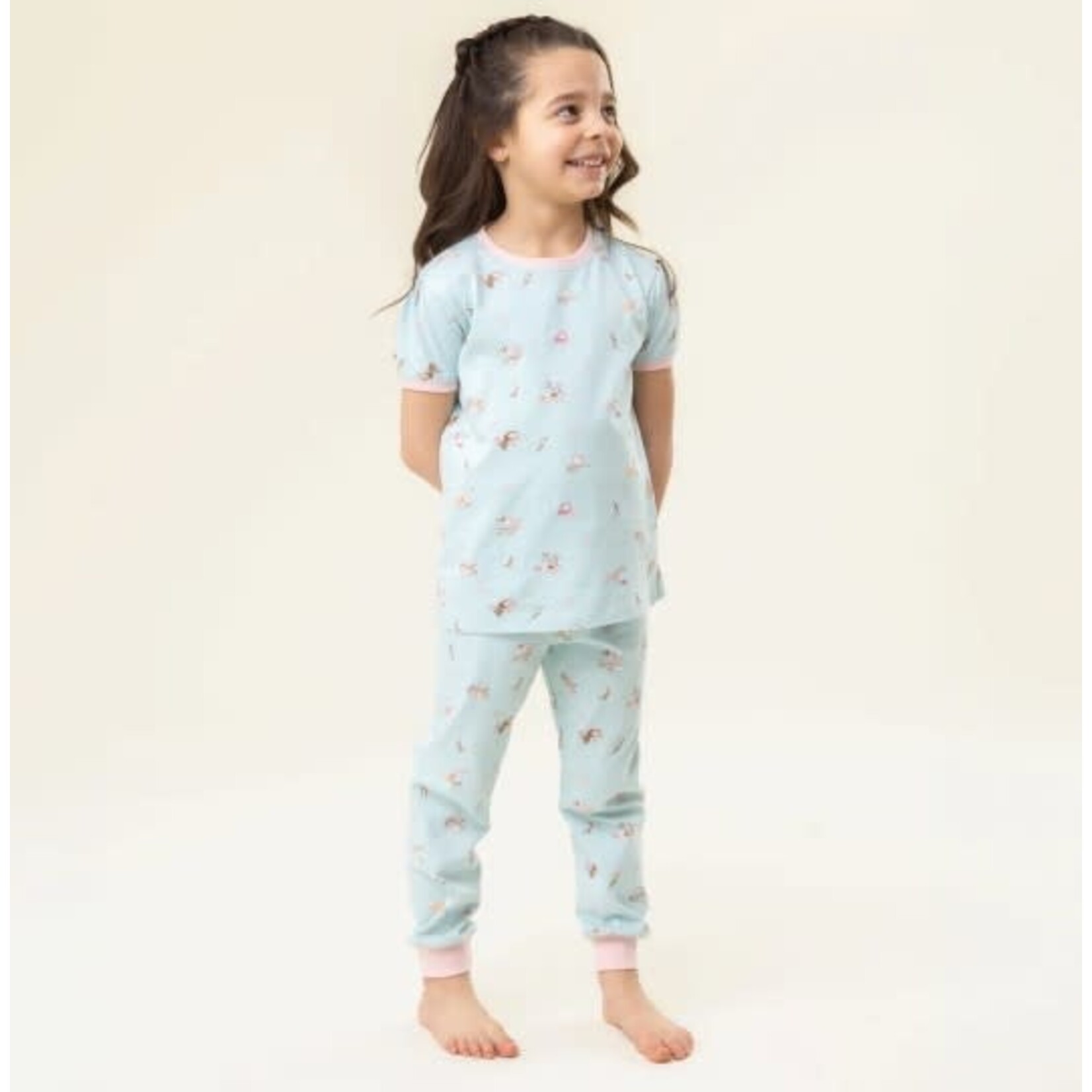 Nanö NANÖ - Pyjama 3 morceaux  turquoise et rose 'Toucans'